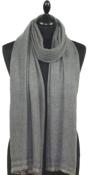 Étole Laine/Cachemire Chevron Gris Ardoise