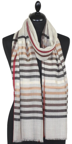 Beige Wool & Silk Scarf