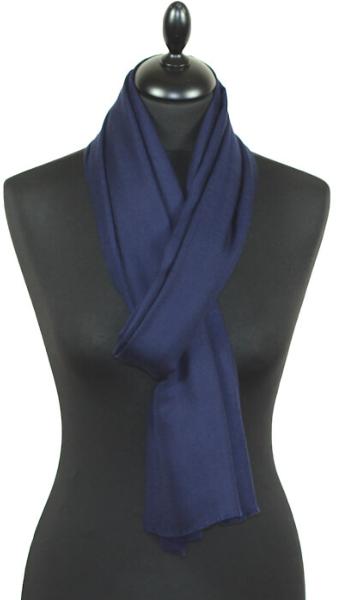 Écharpe Cachemire Bleu Marine