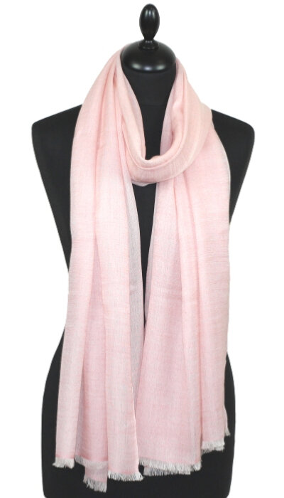 Écharpe en Laine Rose Pâle