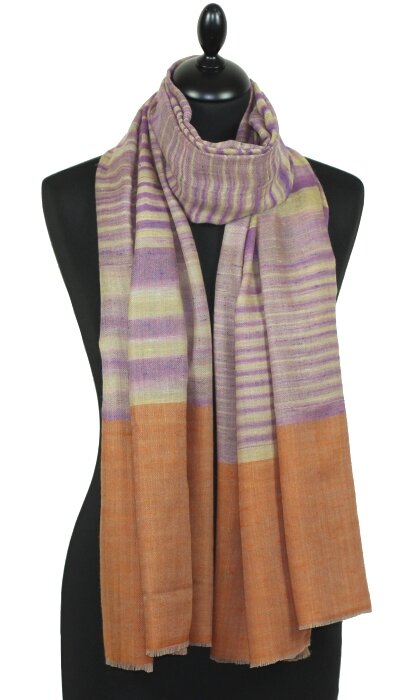 Pashmina Lilas-Champagne-Orange