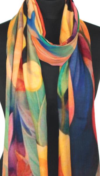 Écharpe Cachemire Fleurs d'Ambre