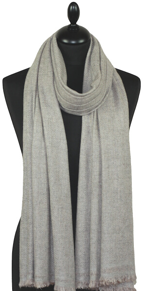 Étole Laine et Cachemire Beige Sable
