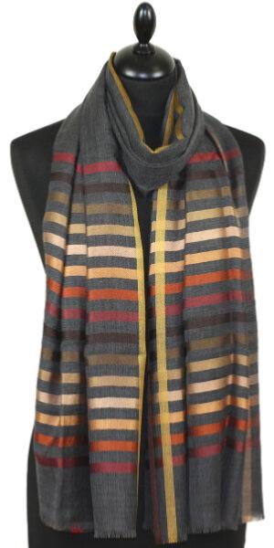 tole en Laine et Soie Gris Anthracite
