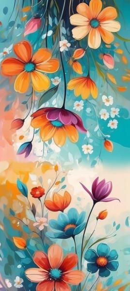 Écharpe Cachemire Fleurs du Soleil