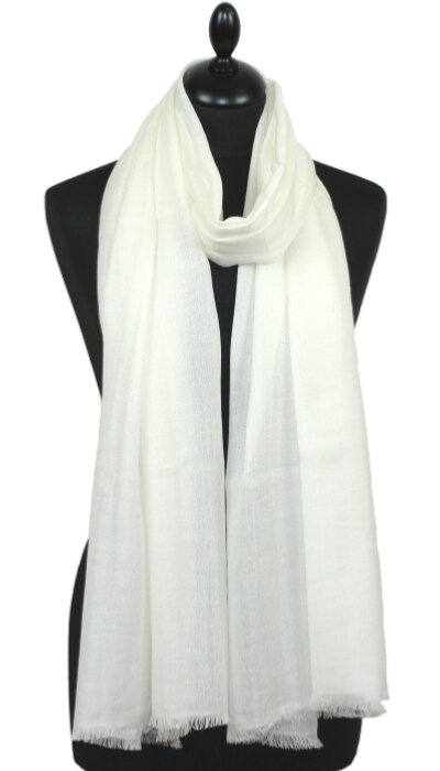 Écharpe en Laine Blanc Cassé