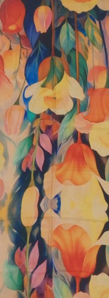 Écharpe Cachemire Fleurs d'Ambre