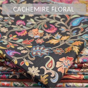 Étole Cachemire Motif Floral