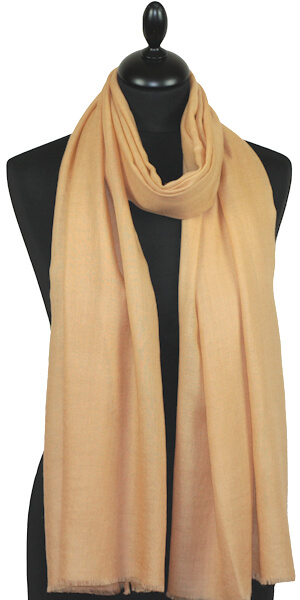 Écharpe Cachemire Beige Doré