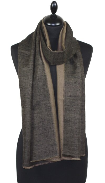 Pashmina Bicolore Noir-Beige