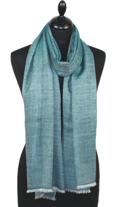 Écharpe en Laine Bleu Canard