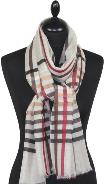 Écharpe Beige en Laine et Soie
