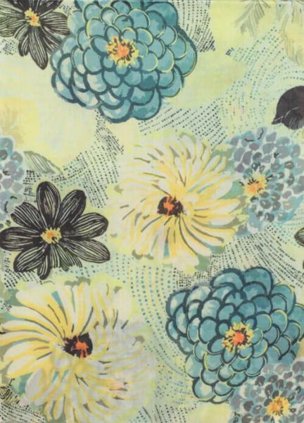 Azure Flowers Cashmere Scarf