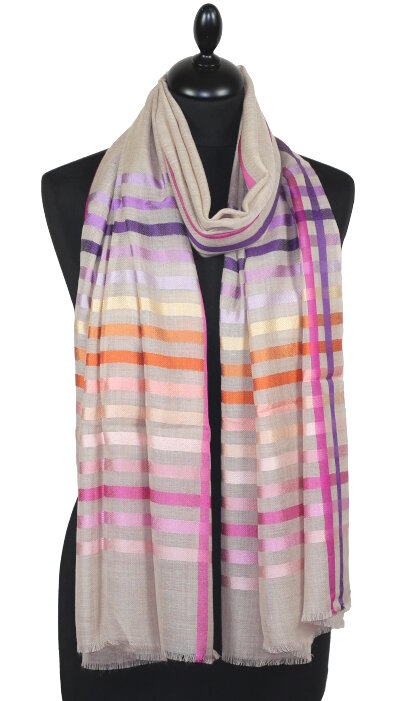 Étole en Laine et Soie Beige