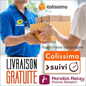 Livraison partout en France avec Colissimo  domicile ou Mondial Relay en point de retrait