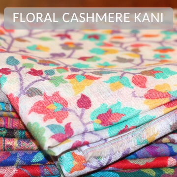Floral Cashmere Stoles Inspired by the Kani Shawl Tradition