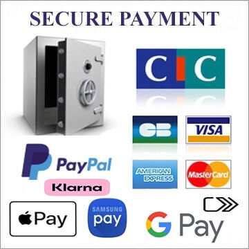 Secure Payment: CIC, PayPal, Klarna, Google Pay, Apple Pay