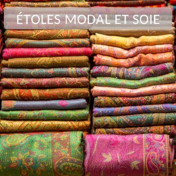 tole en modal et soie aux motifs traditionnels indiens, confection artisanale